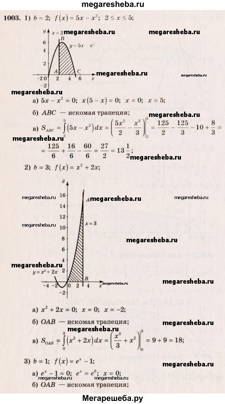 Упражнение - 1003 гдз по алгебре 10‐11 класс Алимов, Колягин Базовый и  углубленный уровень