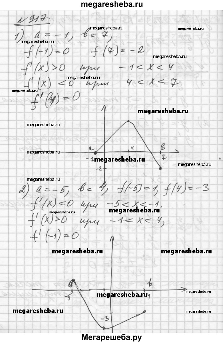 Упражнение - 917 гдз по алгебре 10‐11 класс Алимов, Колягин Базовый и  углубленный уровень