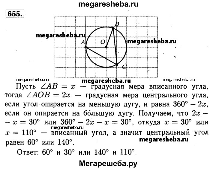 Геометрия 8 класс номер 655