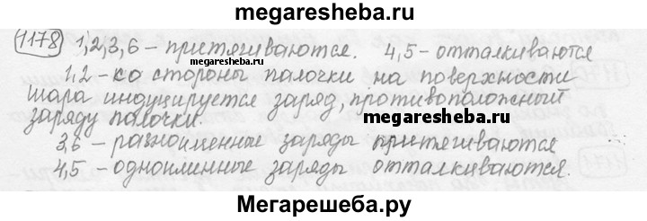 Посмотри на рисунок определи какое действие будет оказывать изображенная на рисунке палочка на шарик