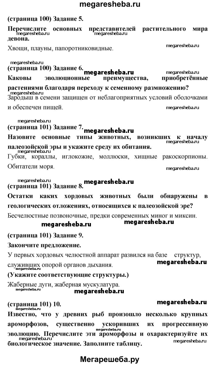 Параграф - 42 (42.43) гдз по биологии 9 класс Цибулевский, Захаров рабочая  тетрадь